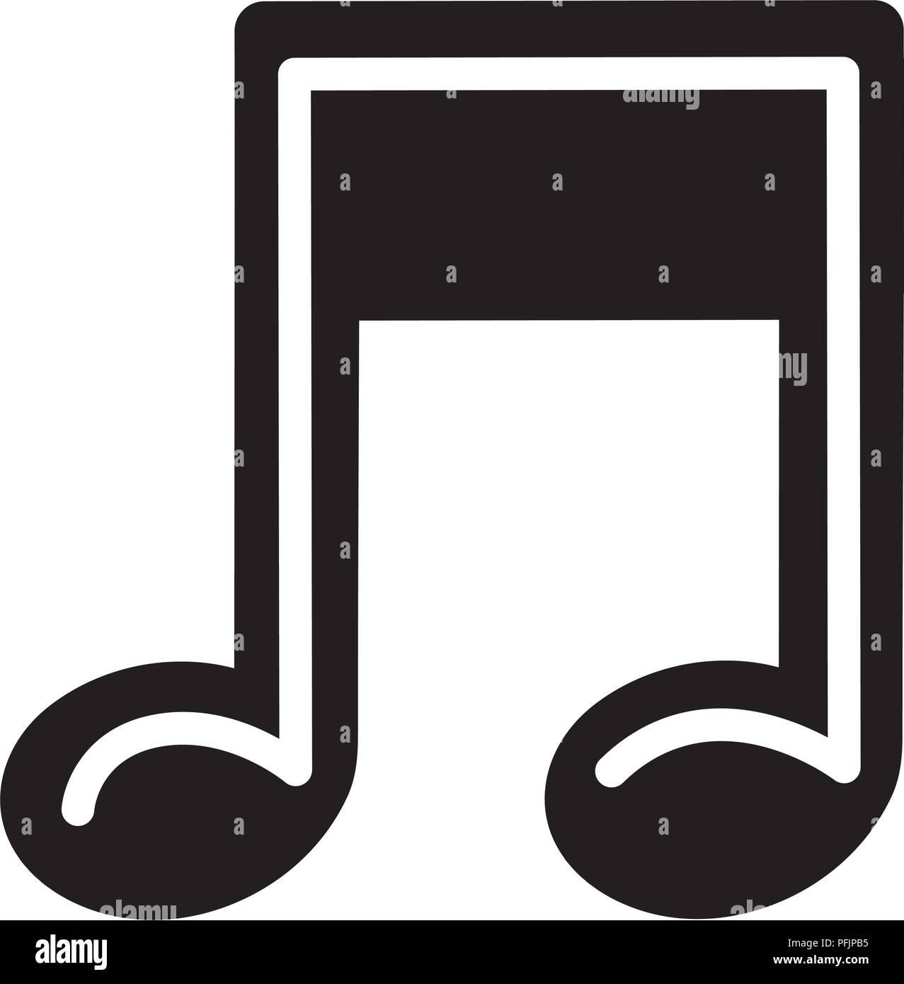 music note isolated icon vector illustration design Stock Vector Image ...