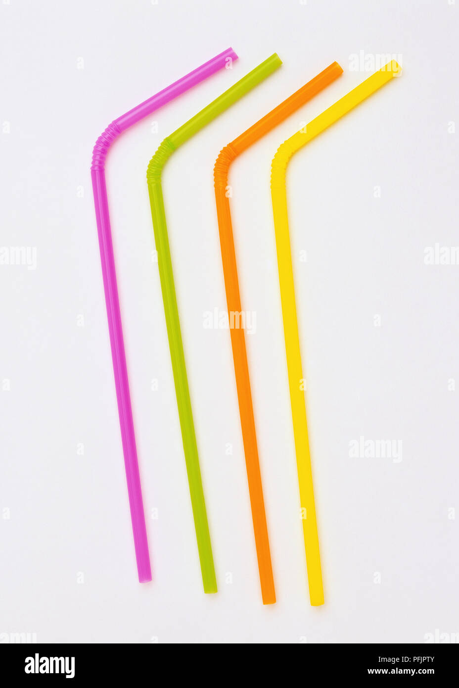 Four colourful bendable drinking straws, close up Stock Photo Alamy