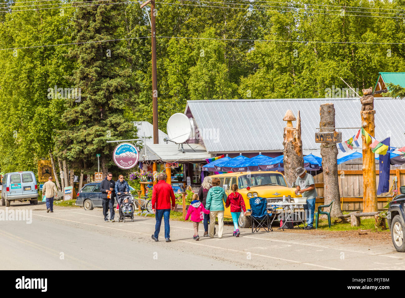Historic old village of Talkeetna Alaska Stock Photo Alamy