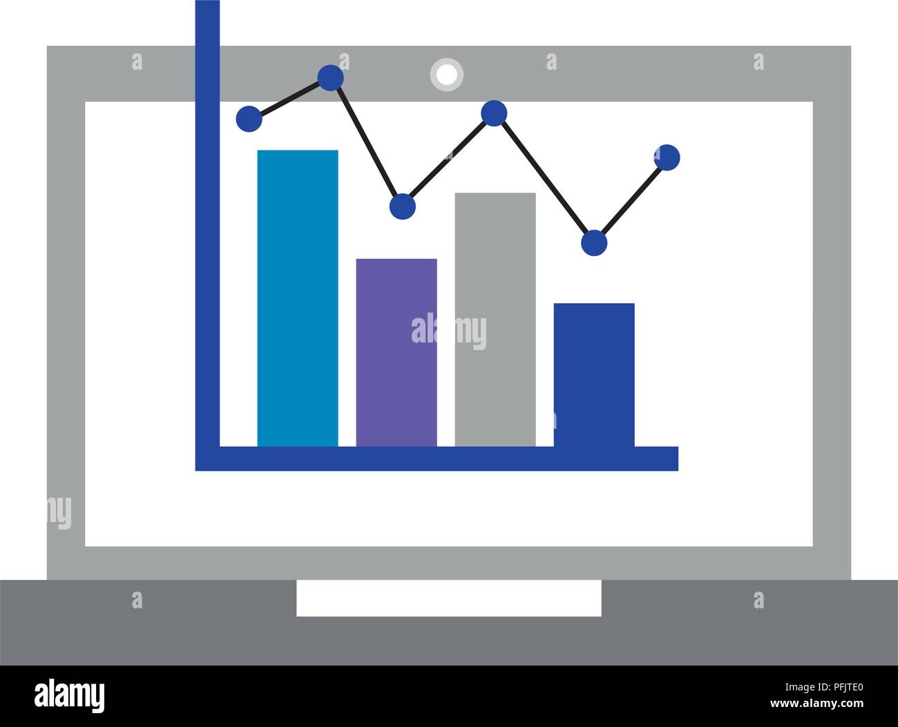 Computer display statistics financial Stock Vector Images - Alamy