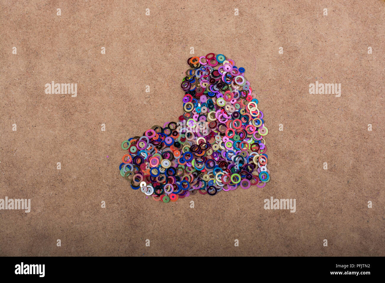 Colorful decorative objects in the shape of a heart Stock Photo Alamy