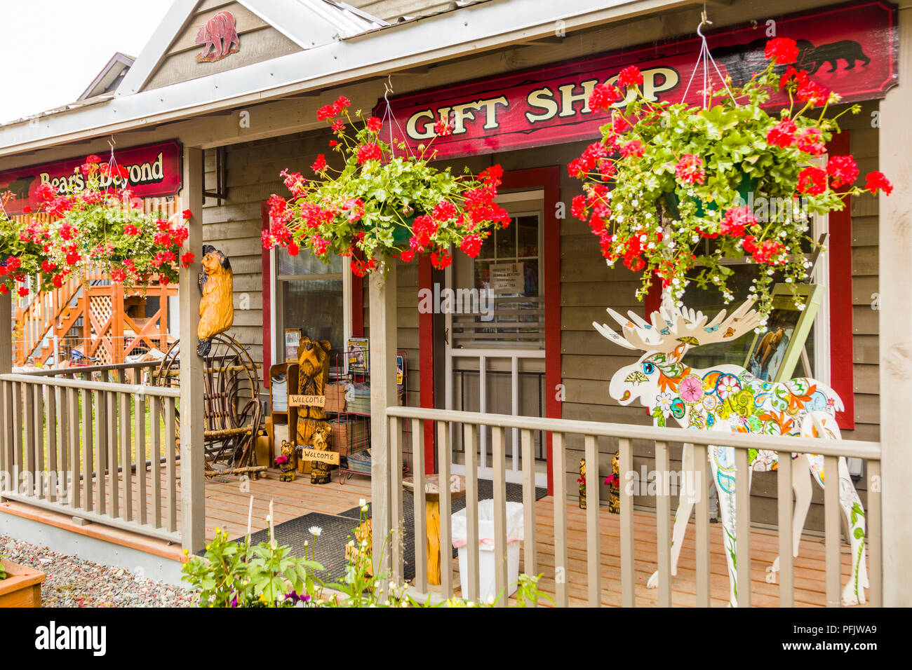 Historic old village of Talkeetna Alaska Stock Photo Alamy