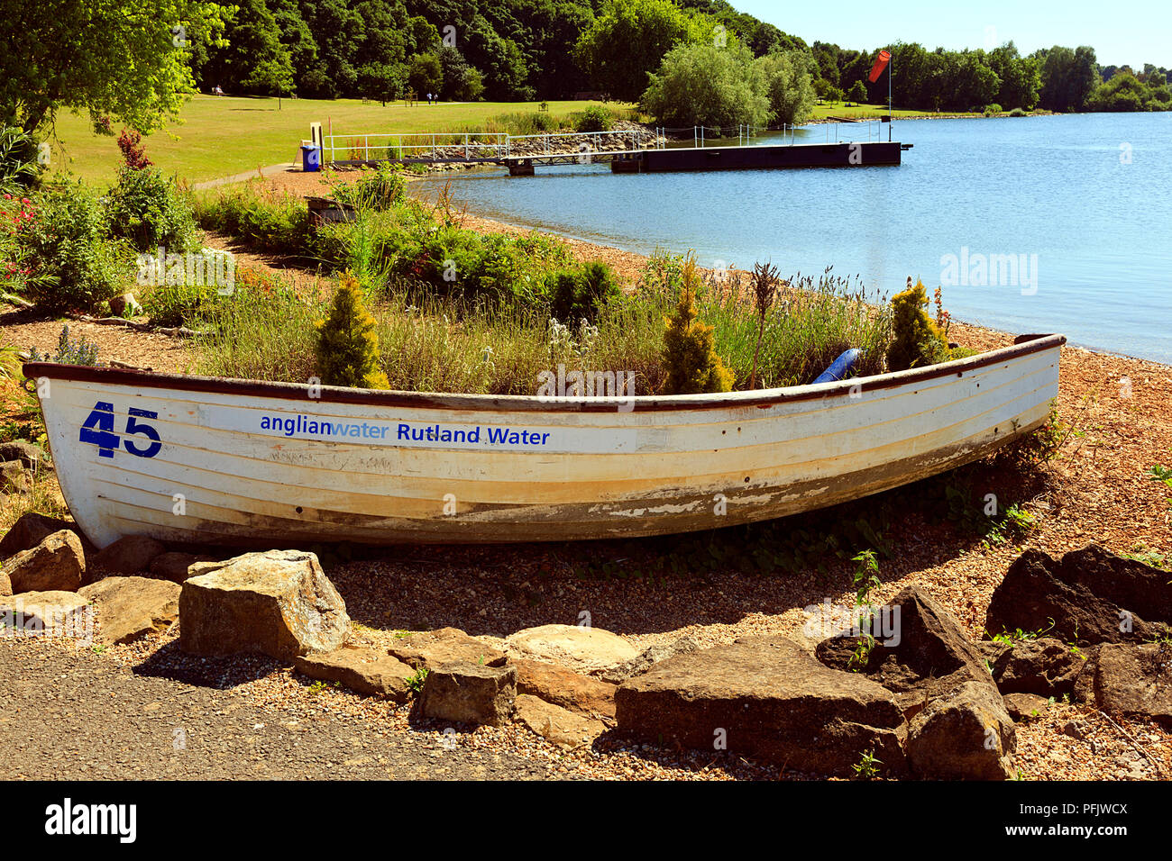 Boat Rowing Rutland Boat boats reservoir rutland uk hi-res stock photography and images - Alamy