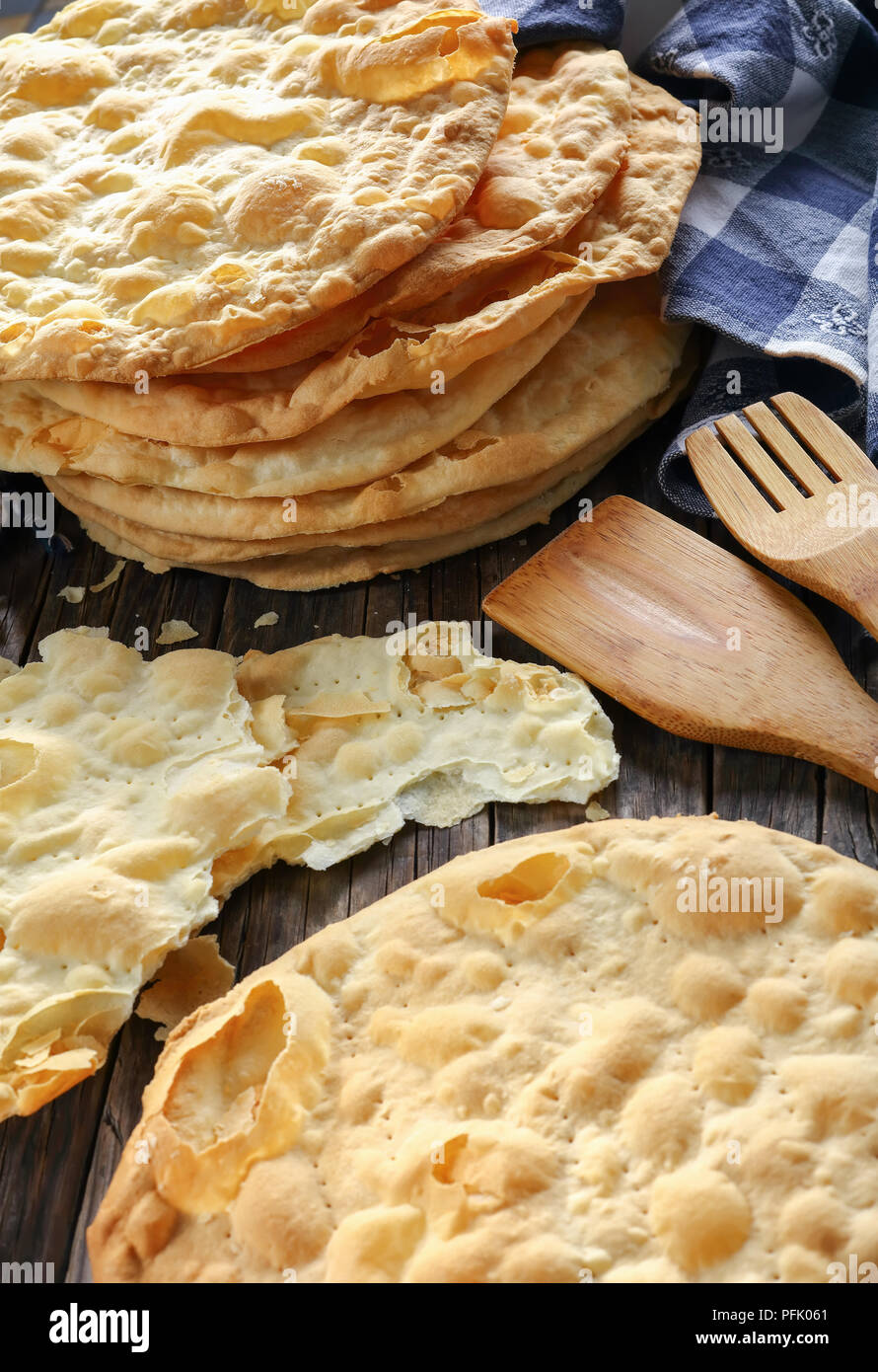 closeup of easy homemade yeast free crispy puff pastry vegan wheat
