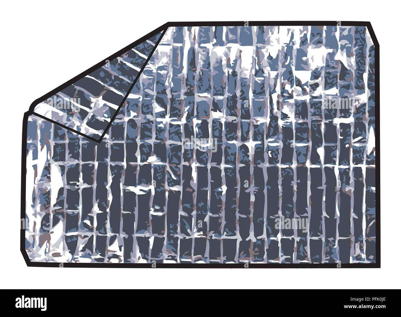 Digital illustration of lightweight foil space blanket Stock Photo Alamy