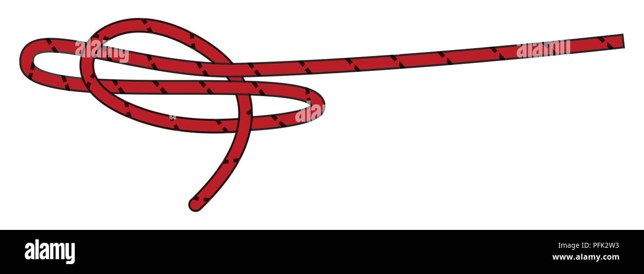 Digital illustration showing how to tie a slip knot Stock Photo Alamy