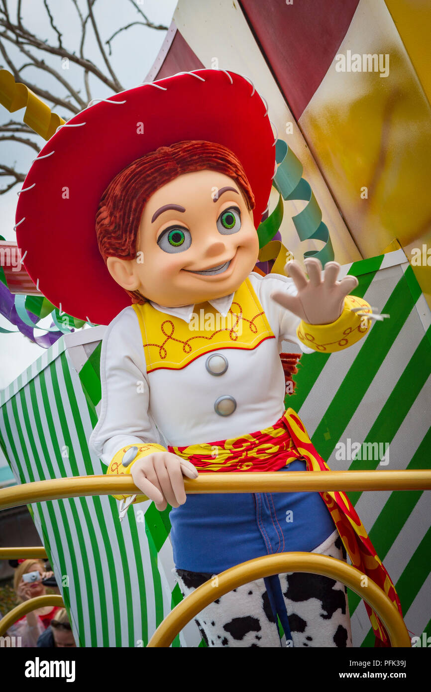 Move it! Shake it! Dance and Play it! Street Party in Magic Kingdom Theme Park, Walt Disney World, Orlando, Florida. Stock Photo