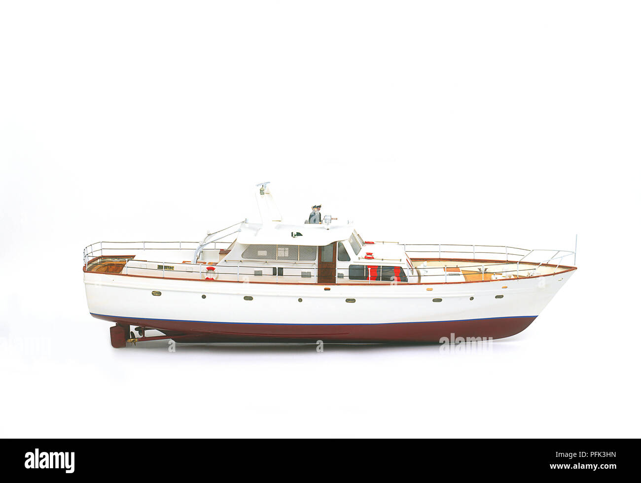 Model of a yacht, side view Stock Photo