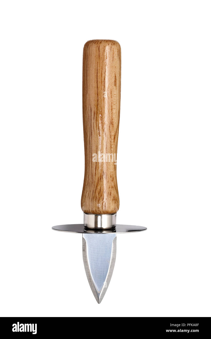 Oyster knife, with wooden handle Stock Photo Alamy