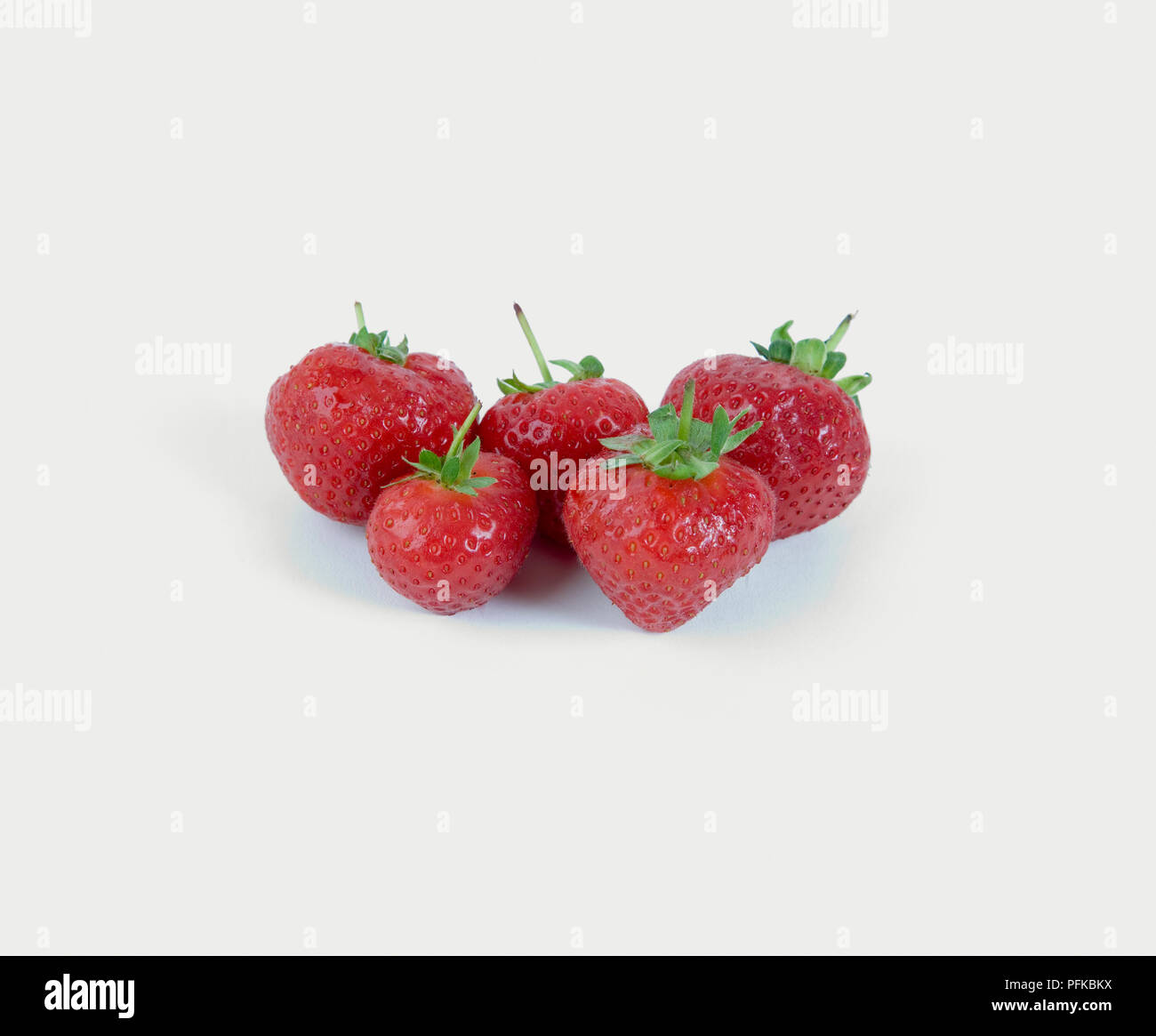 Five strawberries 'Evie' Stock Photo