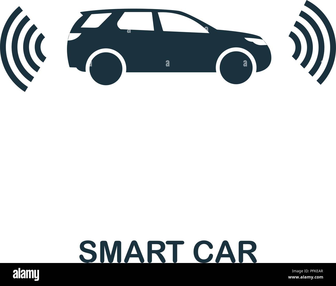 Smart Car creative icon. Simple element illustration. Smart Car concept ...