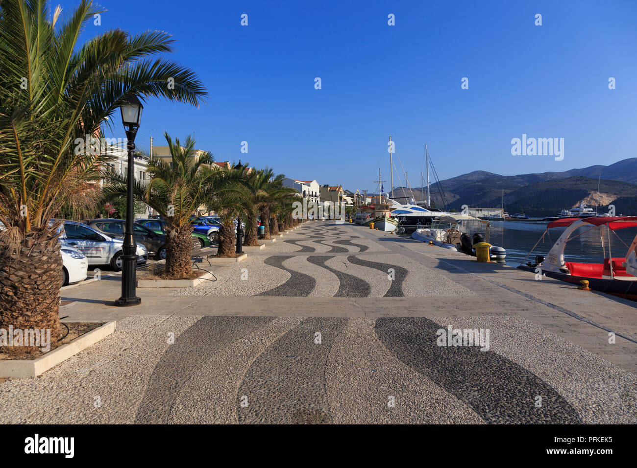 Amazing panorama around Lighthouse of St. Theodore at Argostoli,Kefalonia, Greece Stock Photo