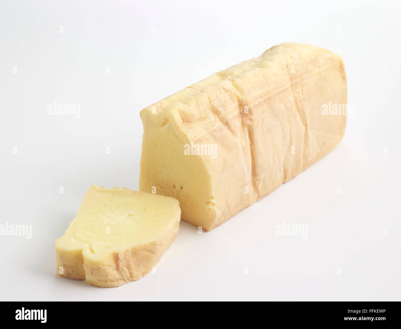 Sliced brick of German Limburger cow's milk cheese Stock Photo Alamy