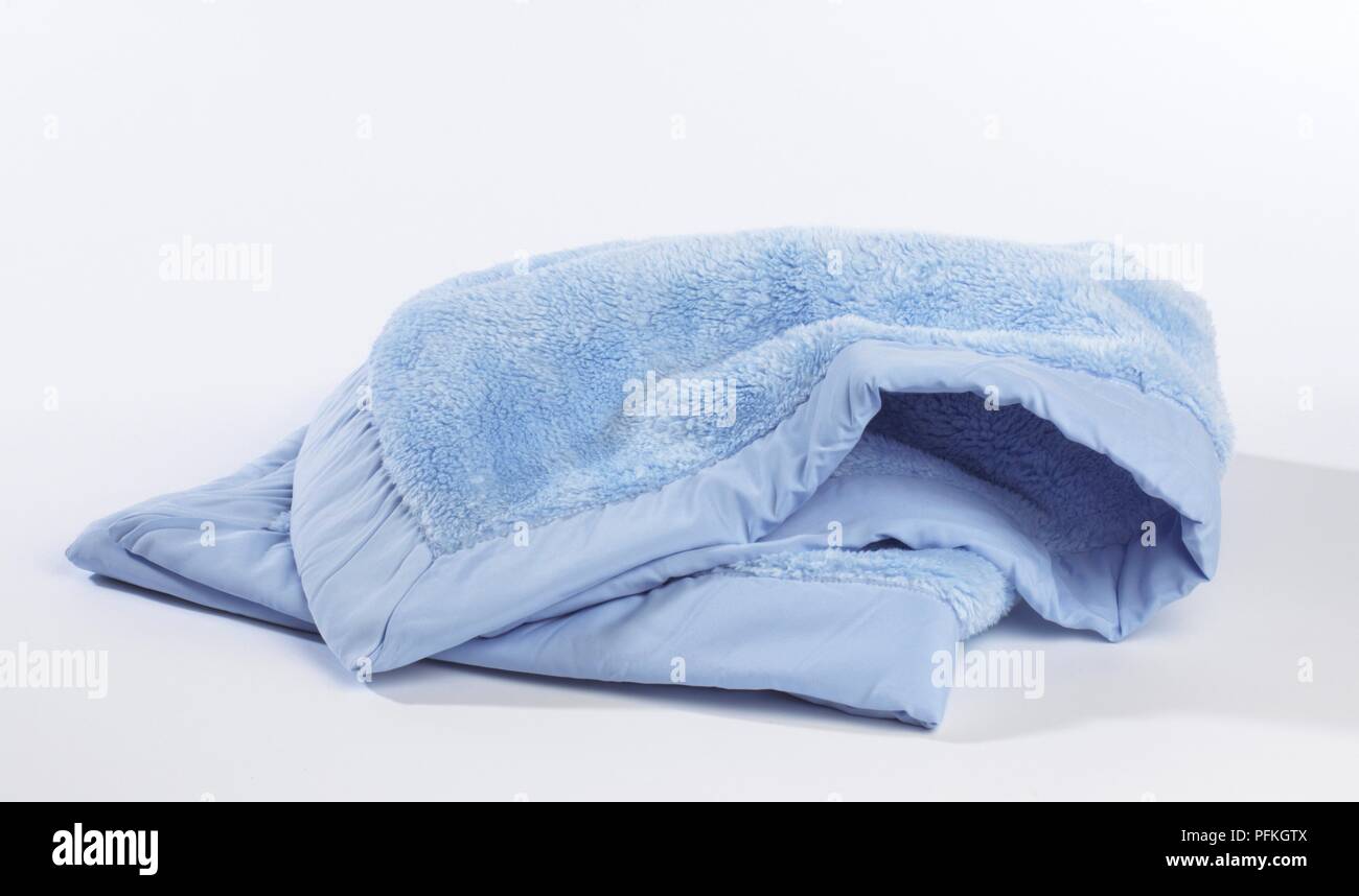 Blue baby blanket Stock Photo