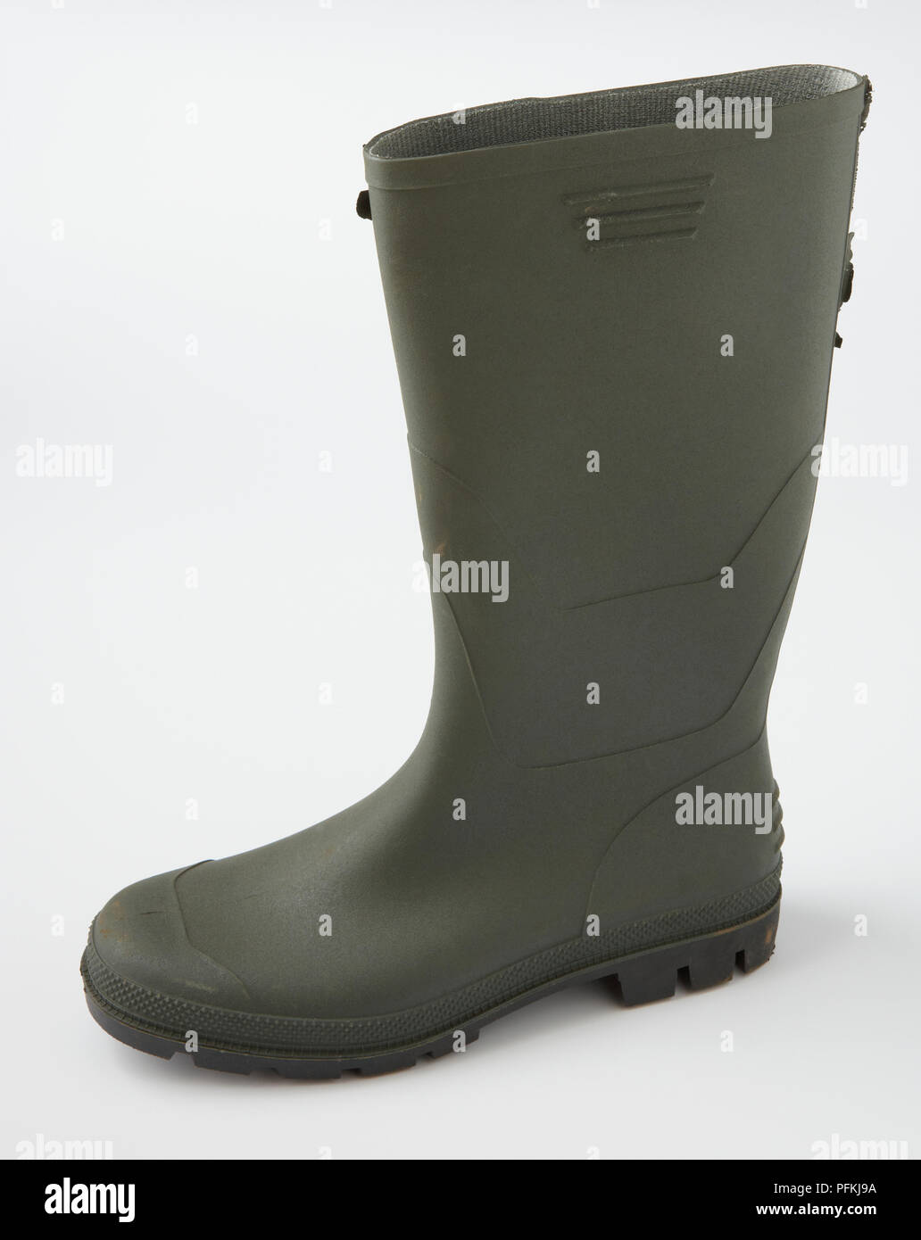 Green wellington boot Stock Photo - Alamy