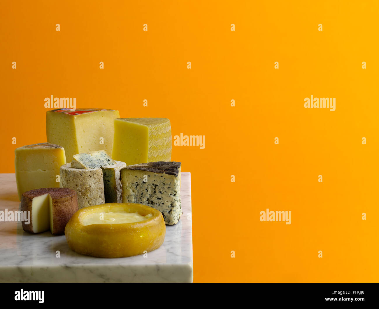 Selection of Spanish cheeses, including cow's milk cheese, sheep's milk