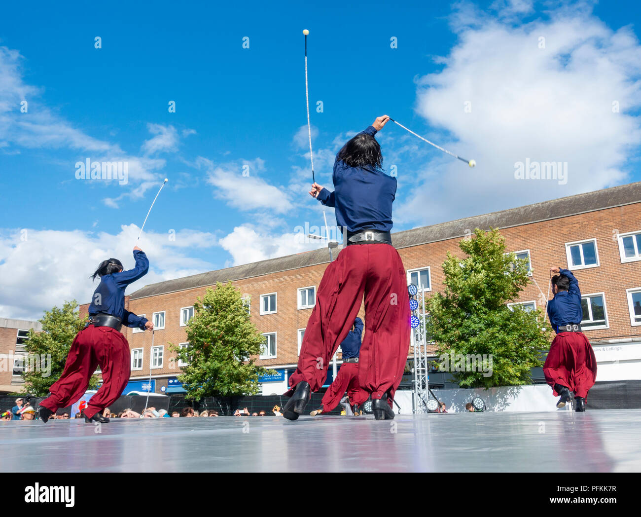 Dancers from Argentina performing at international dance festival. Stock Photo