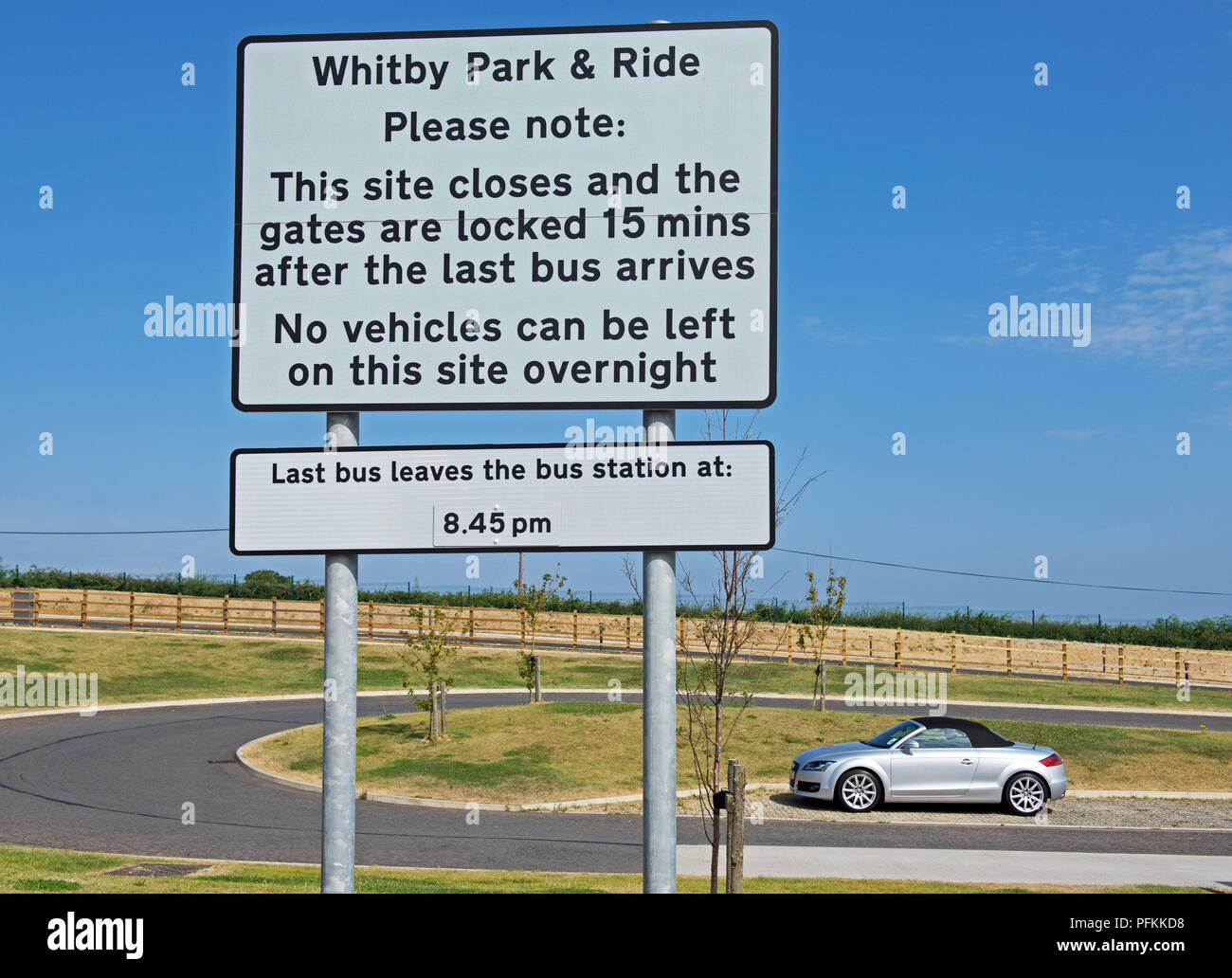 Park & ride facility, Whitby, North Yorkshire, England UK Stock Photo