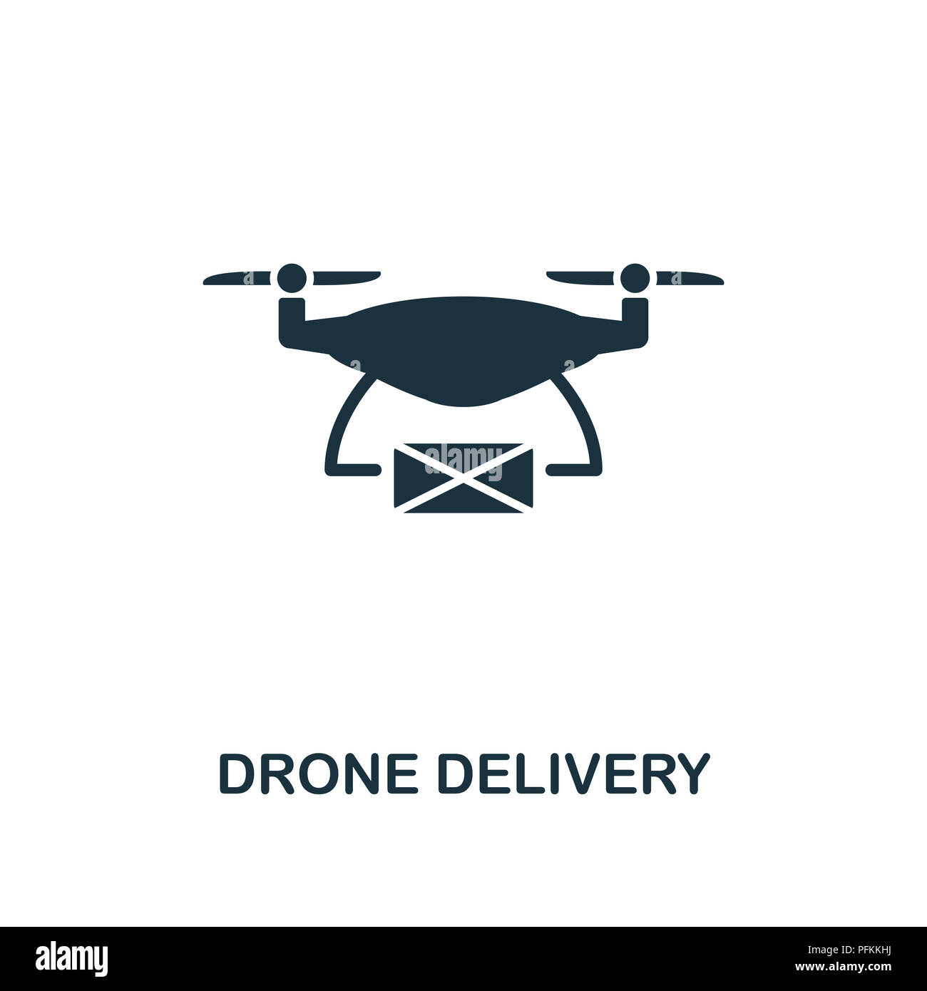 Drone Delivery creative icon. Simple element illustration. Drone