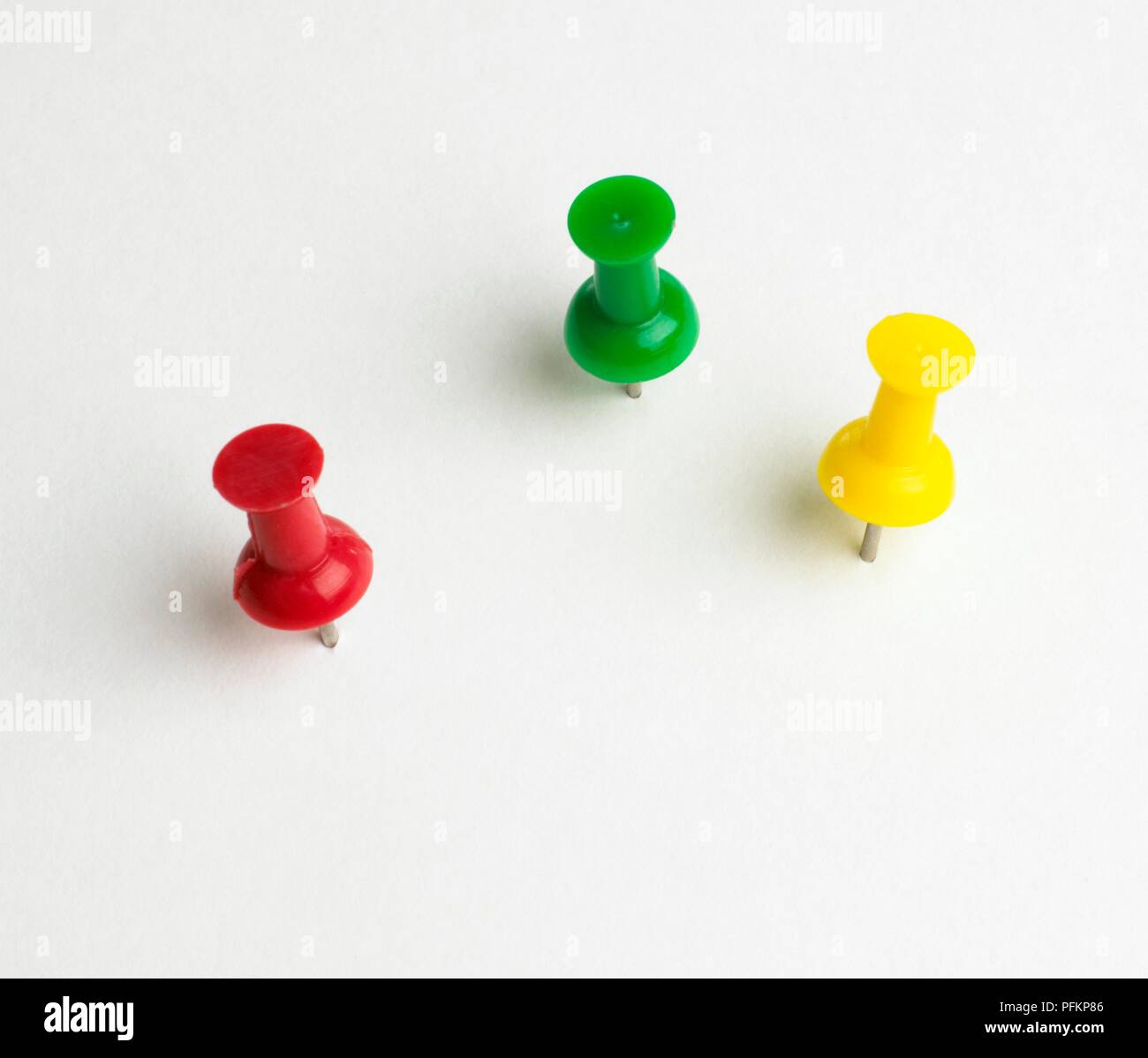 Three drawing pins Stock Photo Alamy