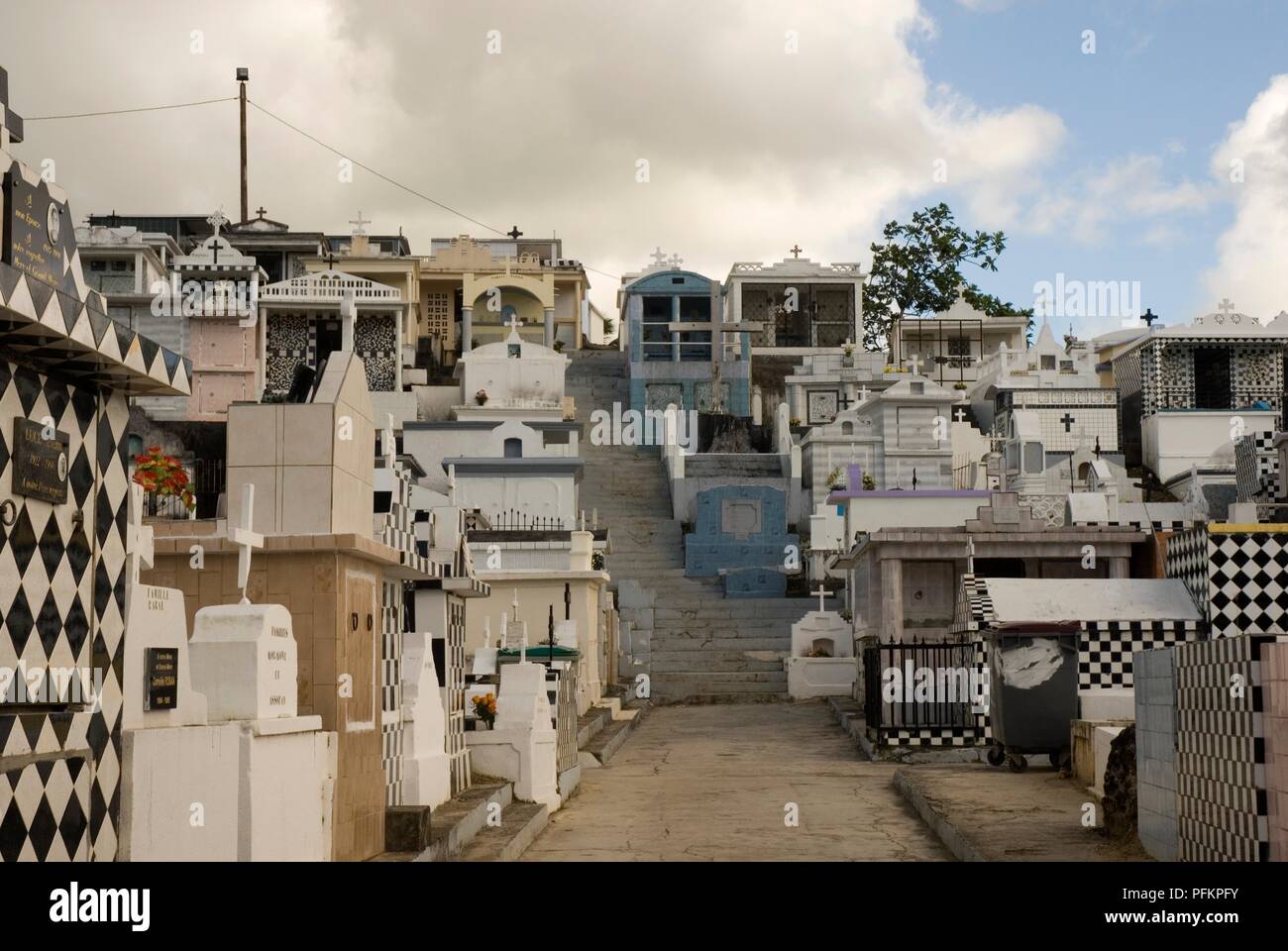 Guadeloupe, Morne a l'Eau, cemetery Stock Photo