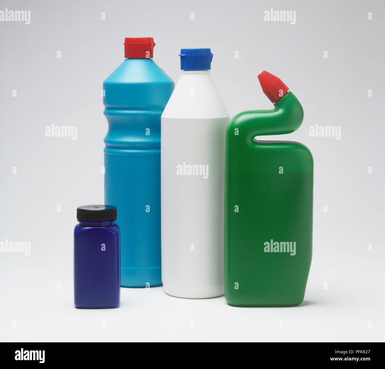 Cleaning agents in recyclable plastic containers Stock Photo Alamy