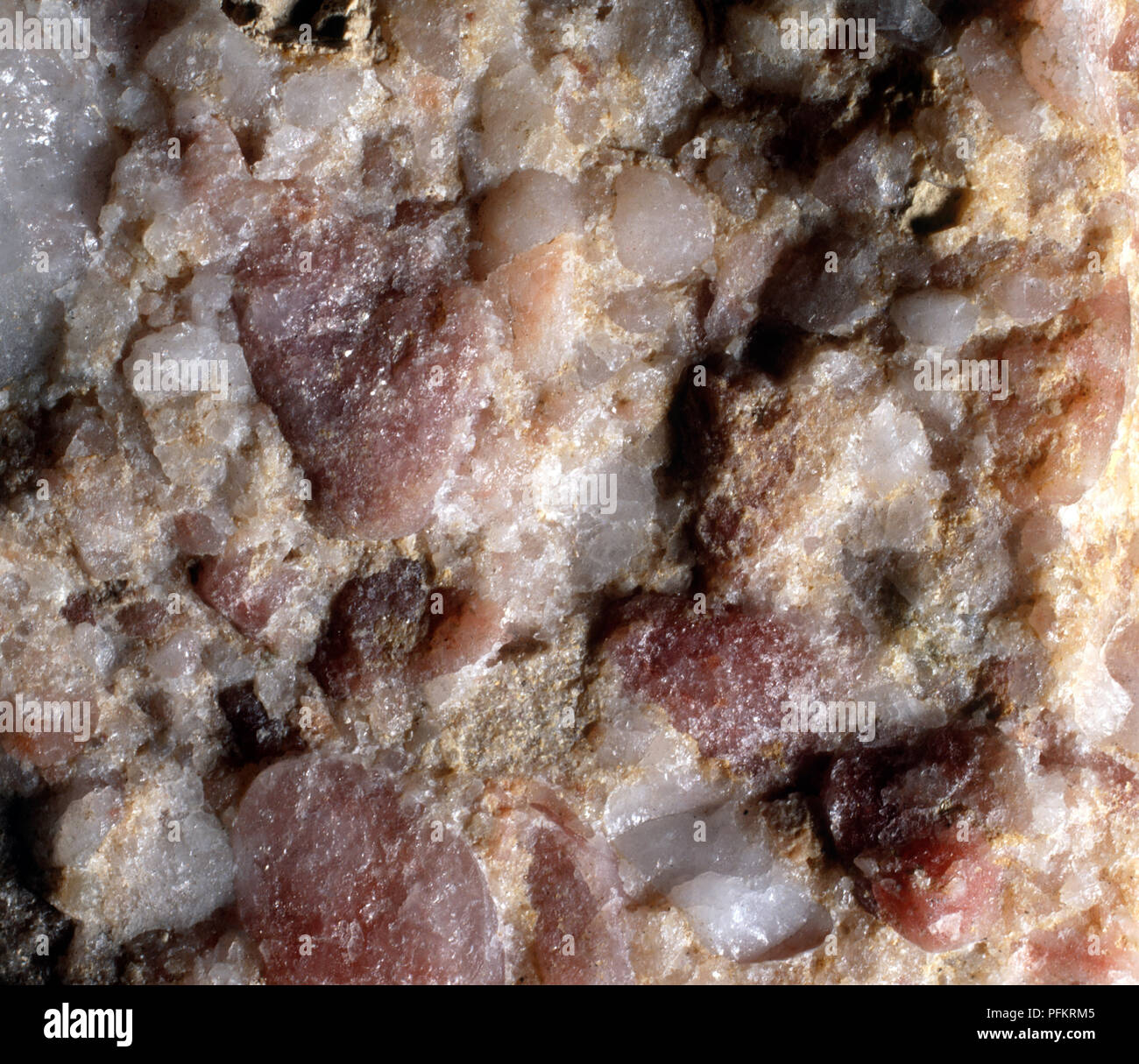 Quartz conglomerate, closeup Stock Photo Alamy