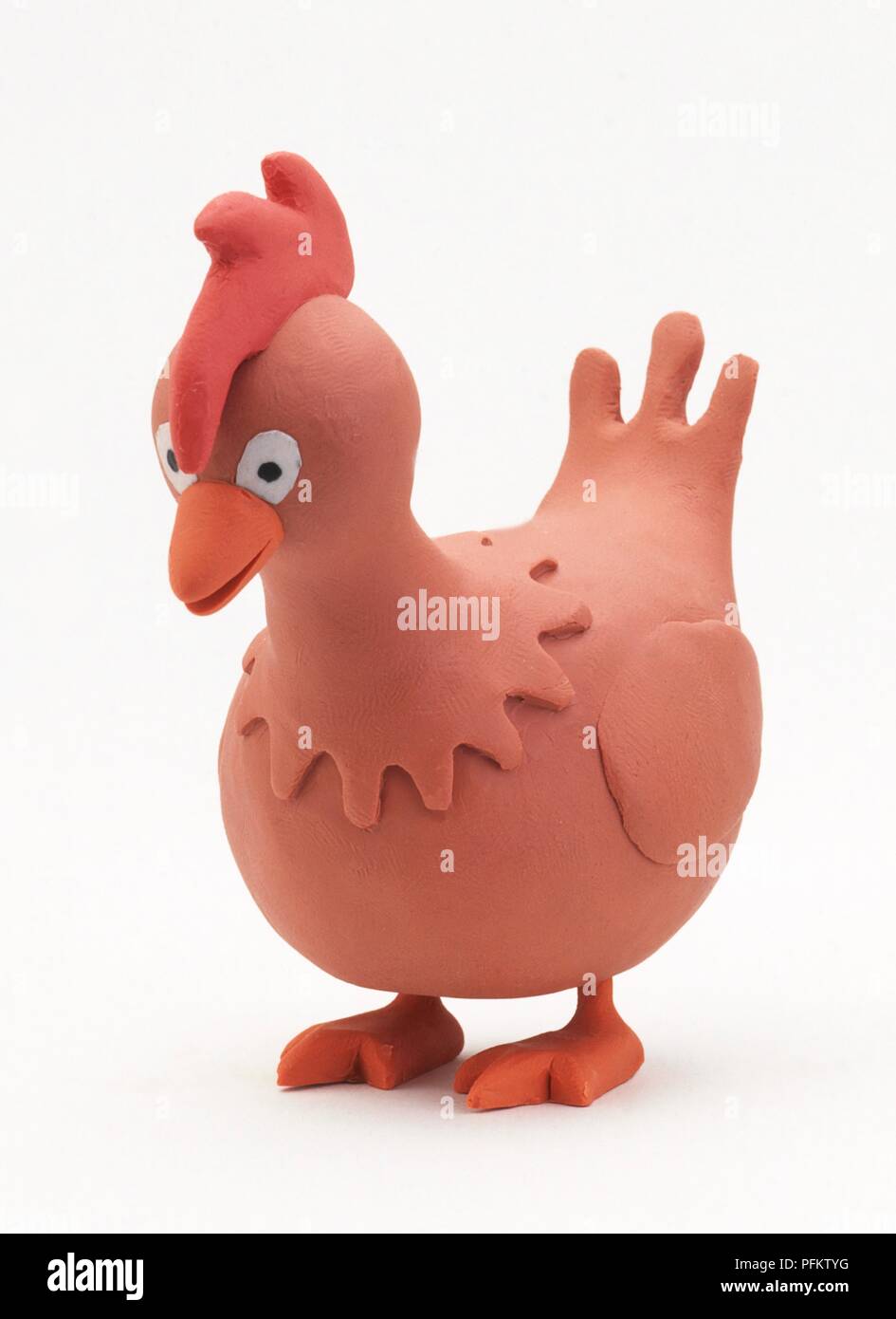 Brown chicken made out of modelling clay Stock Photo Alamy