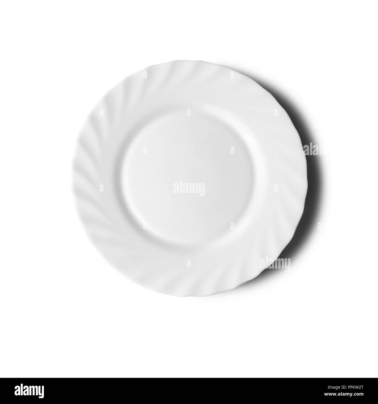 plate on white background with a shadow Stock Photo