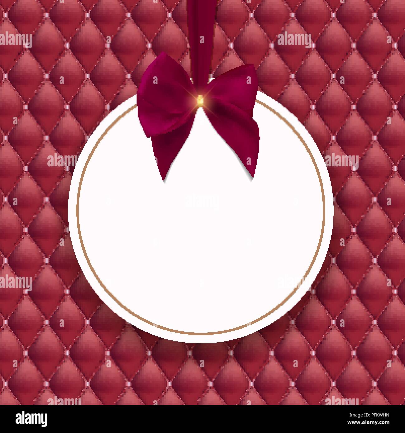 Abstract Vintage Frame with Bow and Ribbon Vector Illustration Stock ...