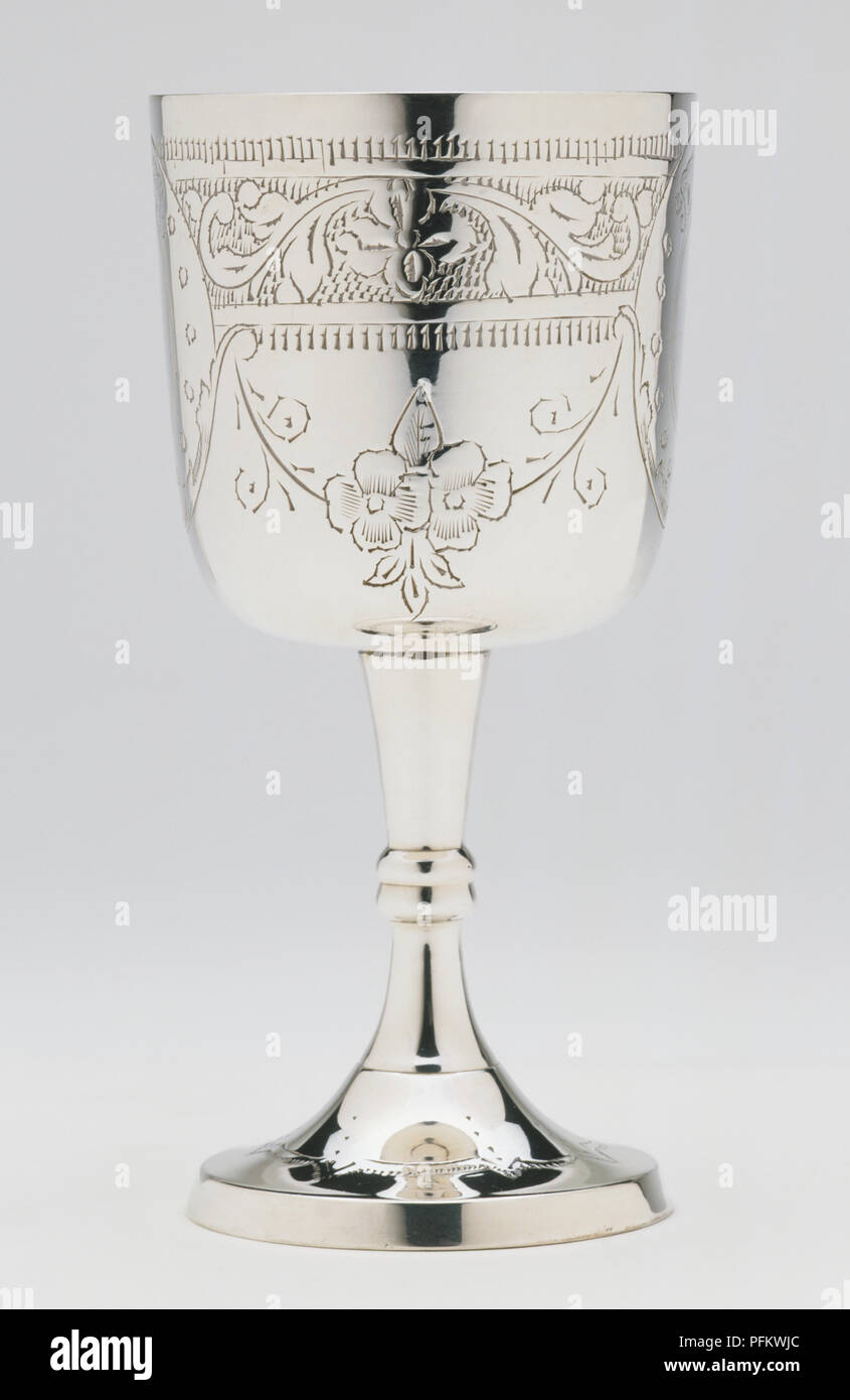 Silver chalice Stock Photo - Alamy