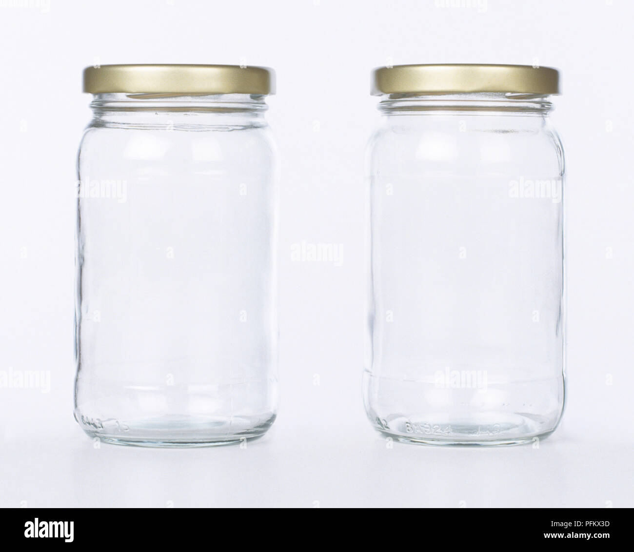 Two glass jars with lids Stock Photo Alamy