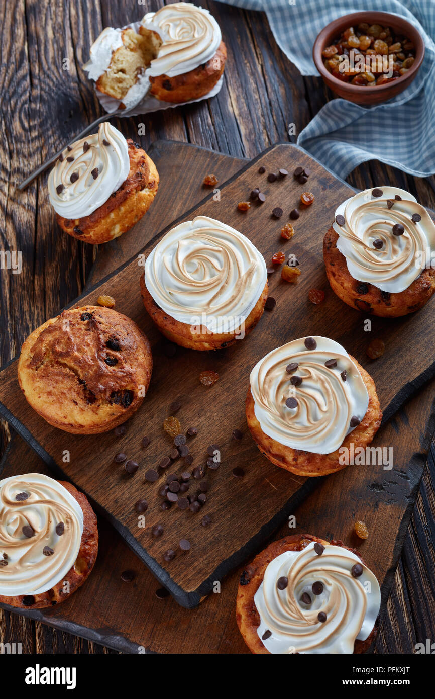 Homemade Cream Cheese Frosting Vanilla Cupcakes Stock Photos