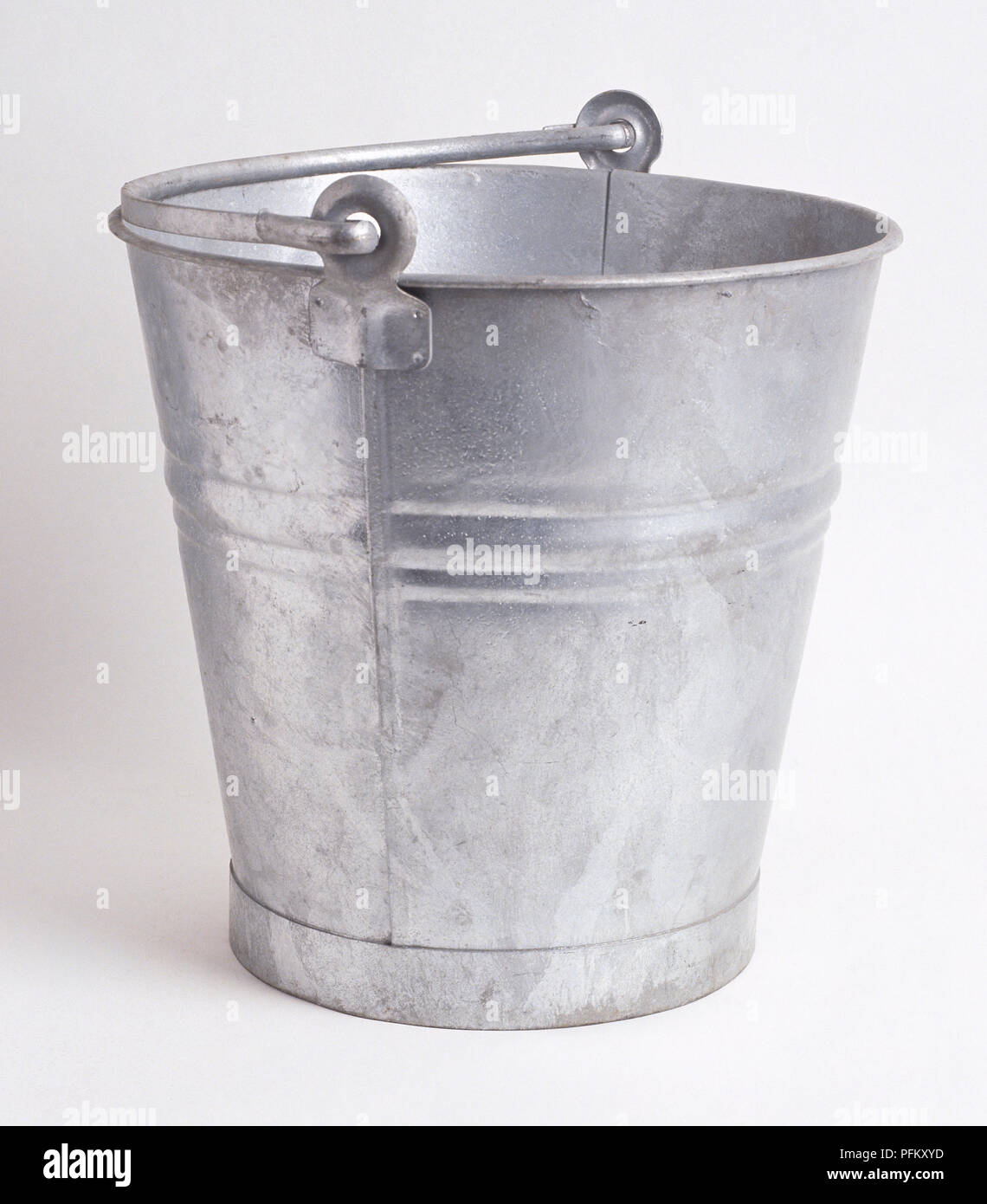 Galvanised metal bucket Stock Photo Alamy