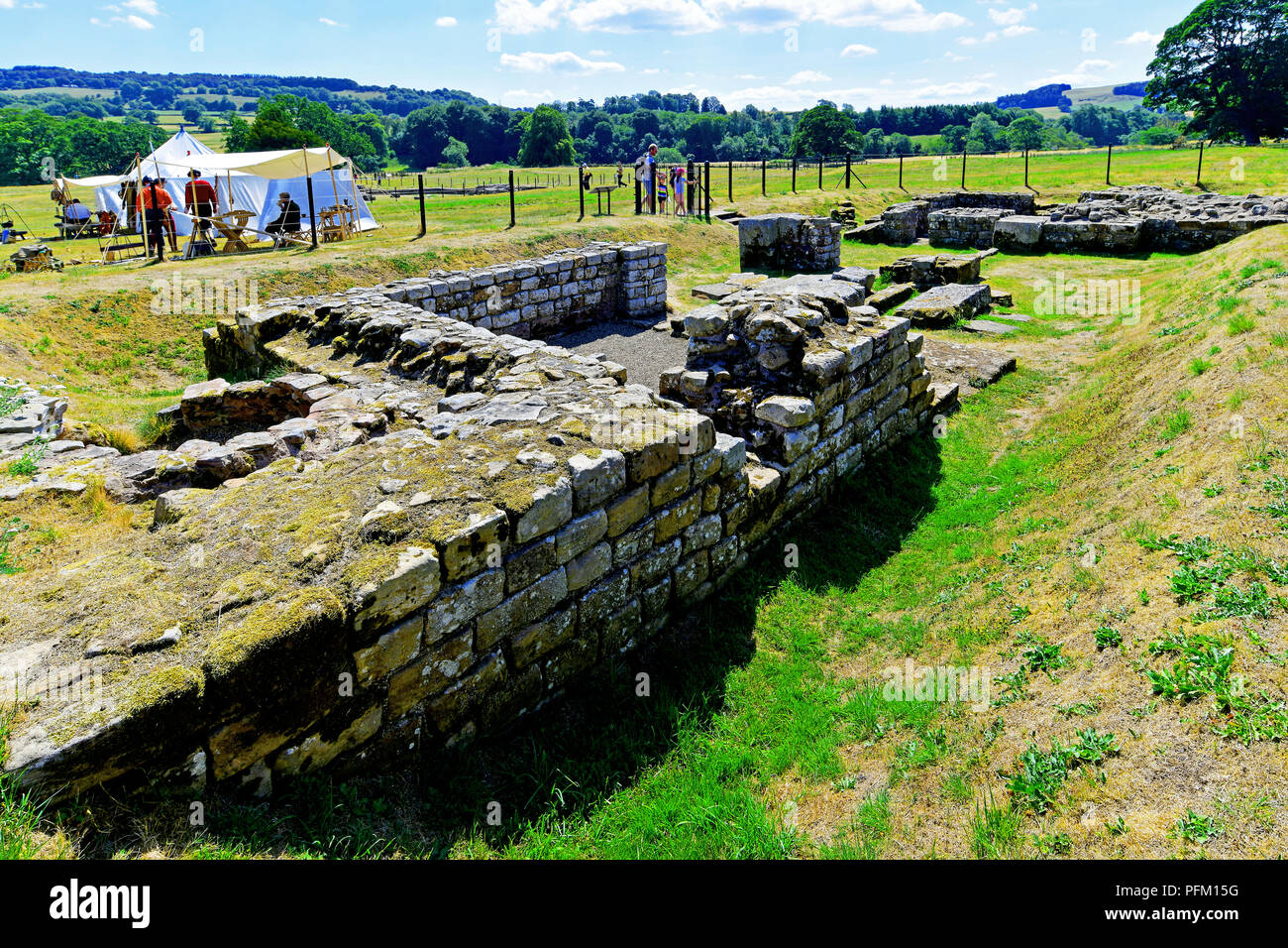 English Heritage Chesters Fort Northumberland West Gate and Turret with ...