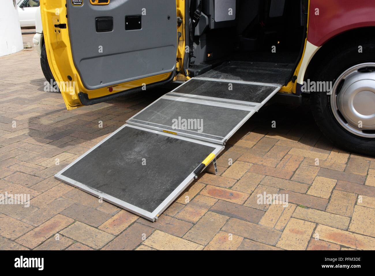 South Africa, Cape Town, wheelchair ramp on a Rikki taxi Stock Photo