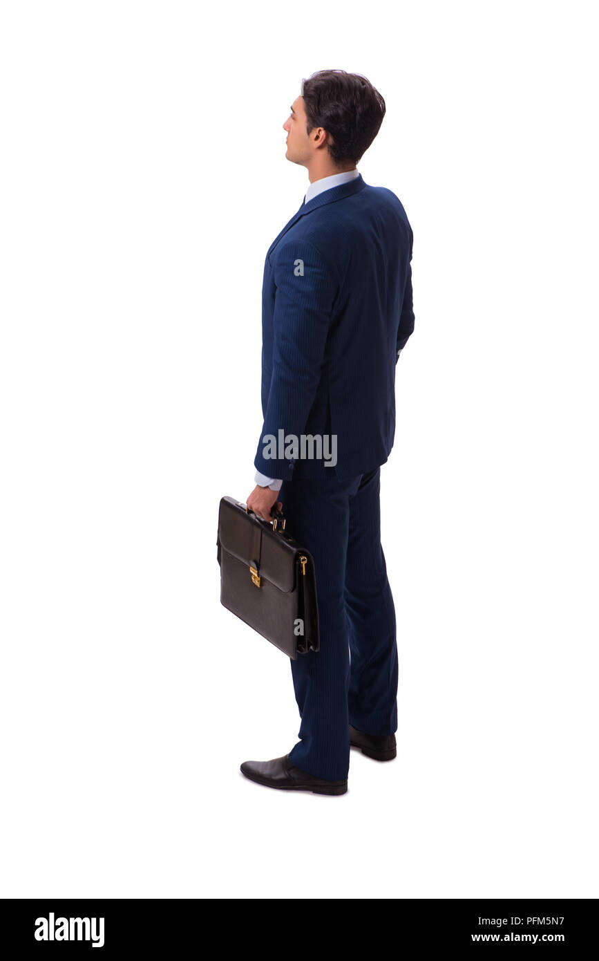 Young businessman isolated on white background Stock Photo - Alamy