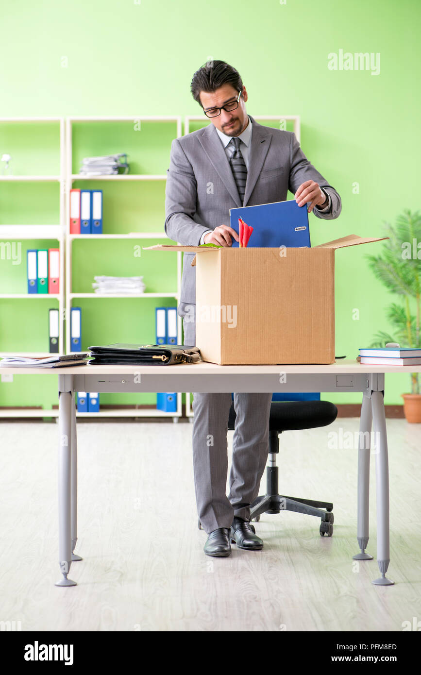 Male employee collecting stuff hi-res stock photography and images - Alamy