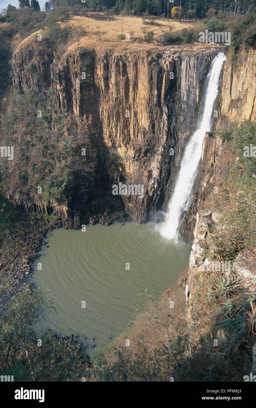 South Africa, Kwazulu-Natal, Howick Falls, elevated view Stock Photo