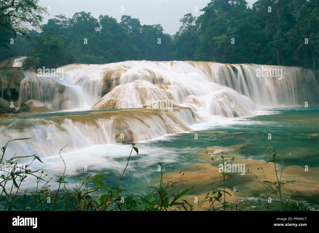 Mexico, Agua Azul, waterfalls Stock Photo