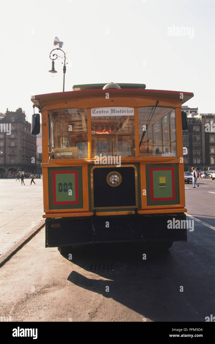 Mexico, Mexico City, oldfashioned trolleybus for 'Centro Historico