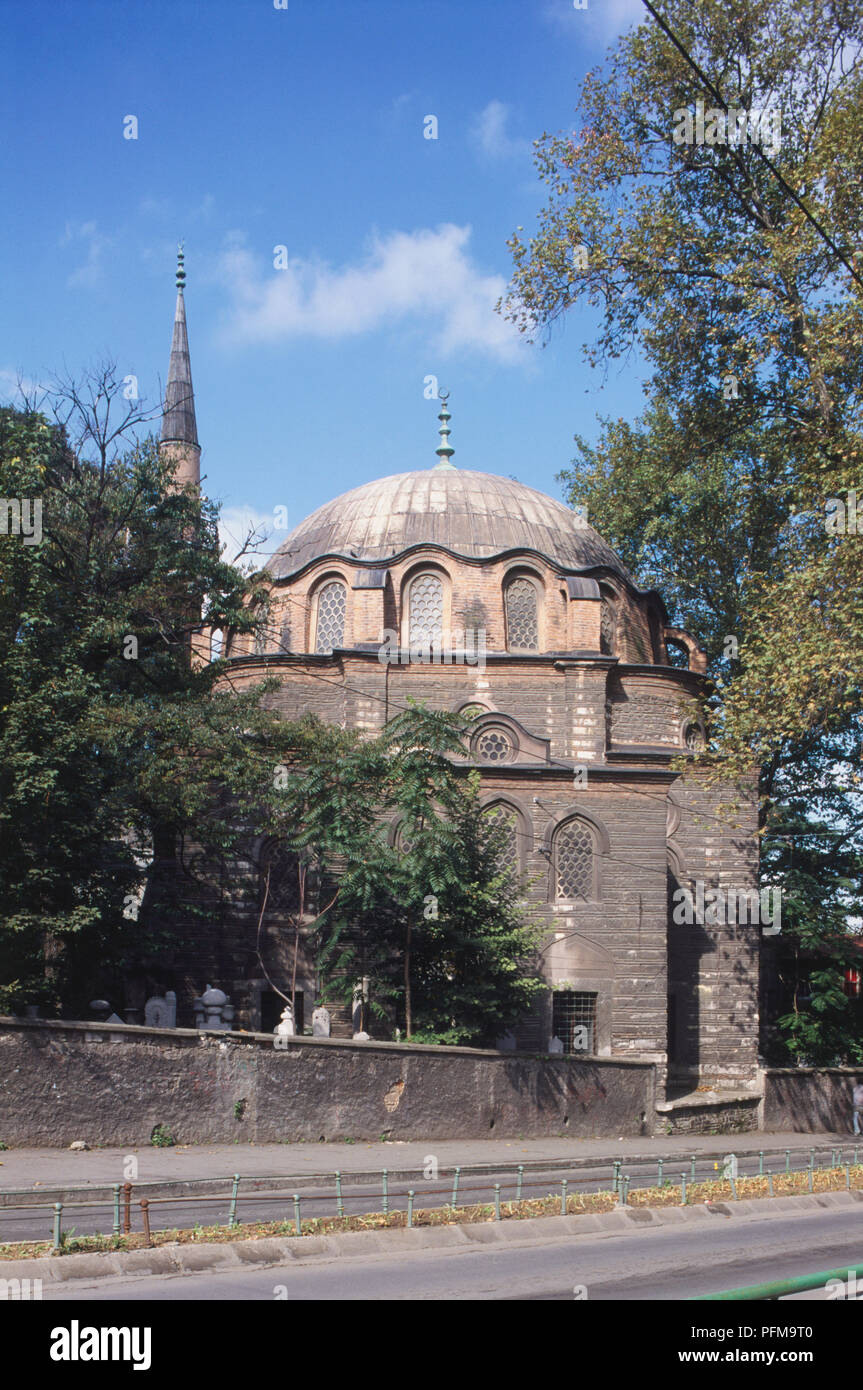 Turkey, Istanbul, part of exterior of the Zeynep Sultan Mosque