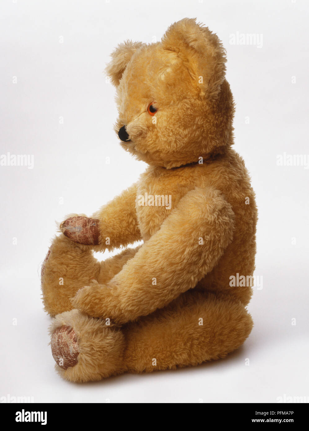 Chad Valley: 1960-78: Sitting 1960 teddy bear, side view Stock Photo - Alamy