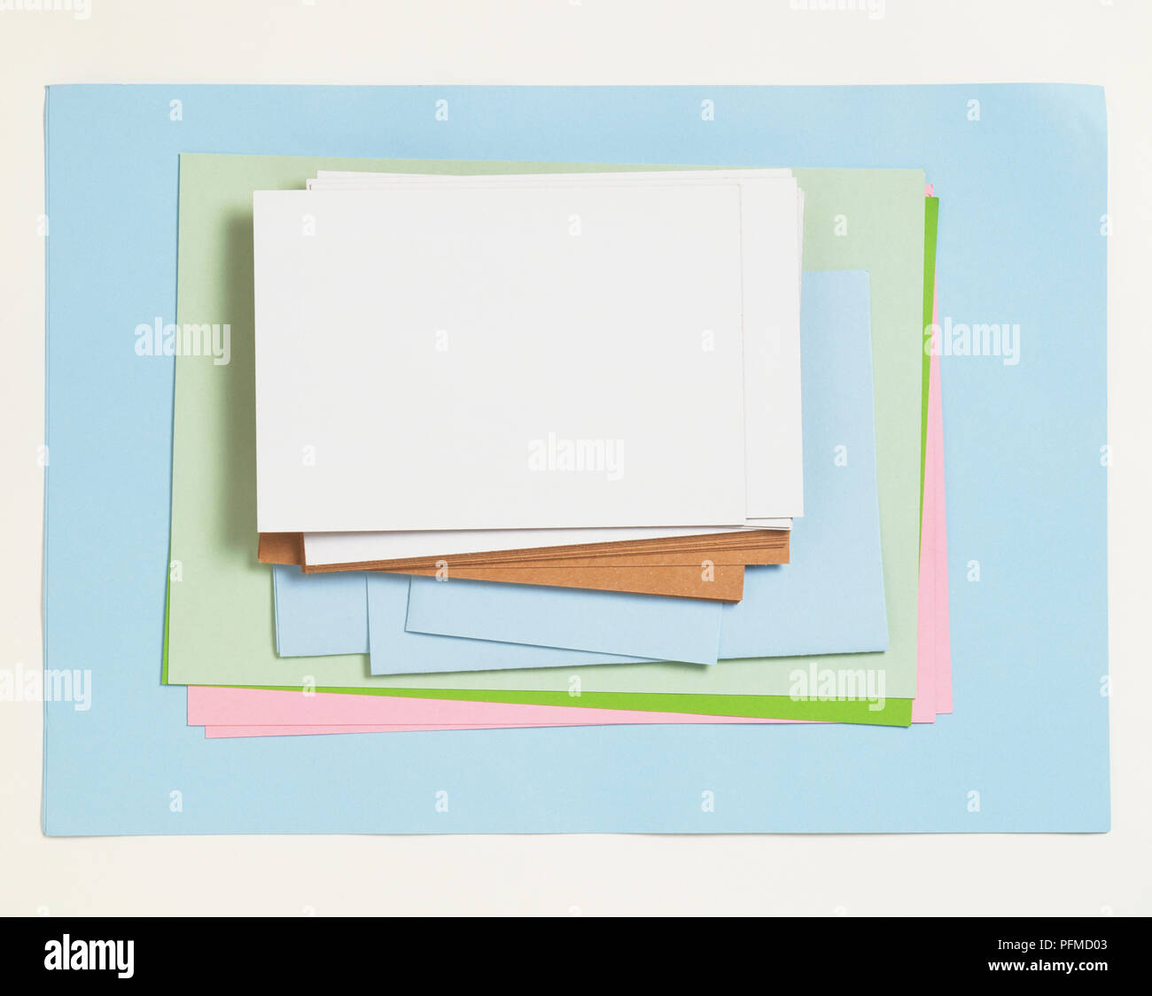66). Coloured paper and card Stock Photo