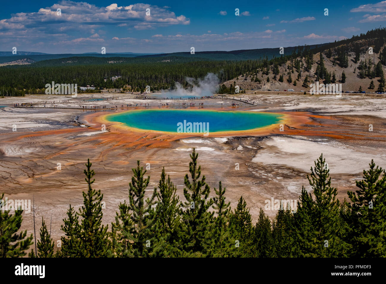 The Grand Prismatic Spring, Yellowstone Stock Photo