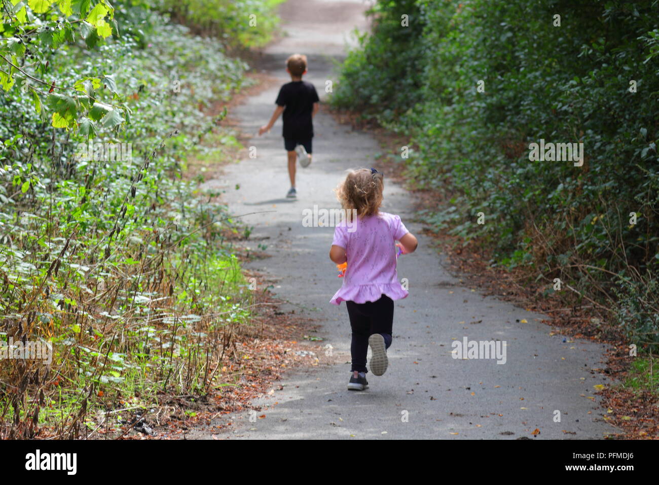 Little Kids Running Away