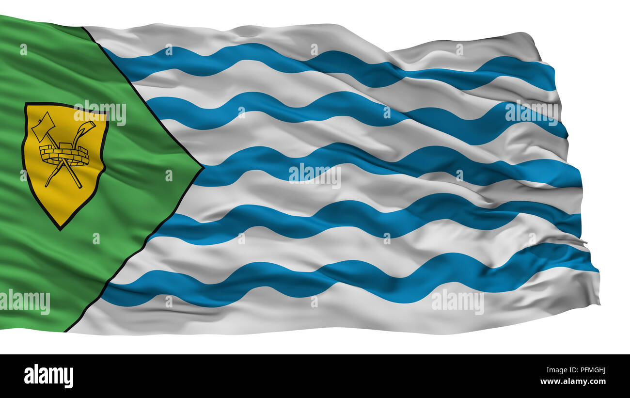 Vancouver City Flag, Canada, Isolated On White Background Stock Photo