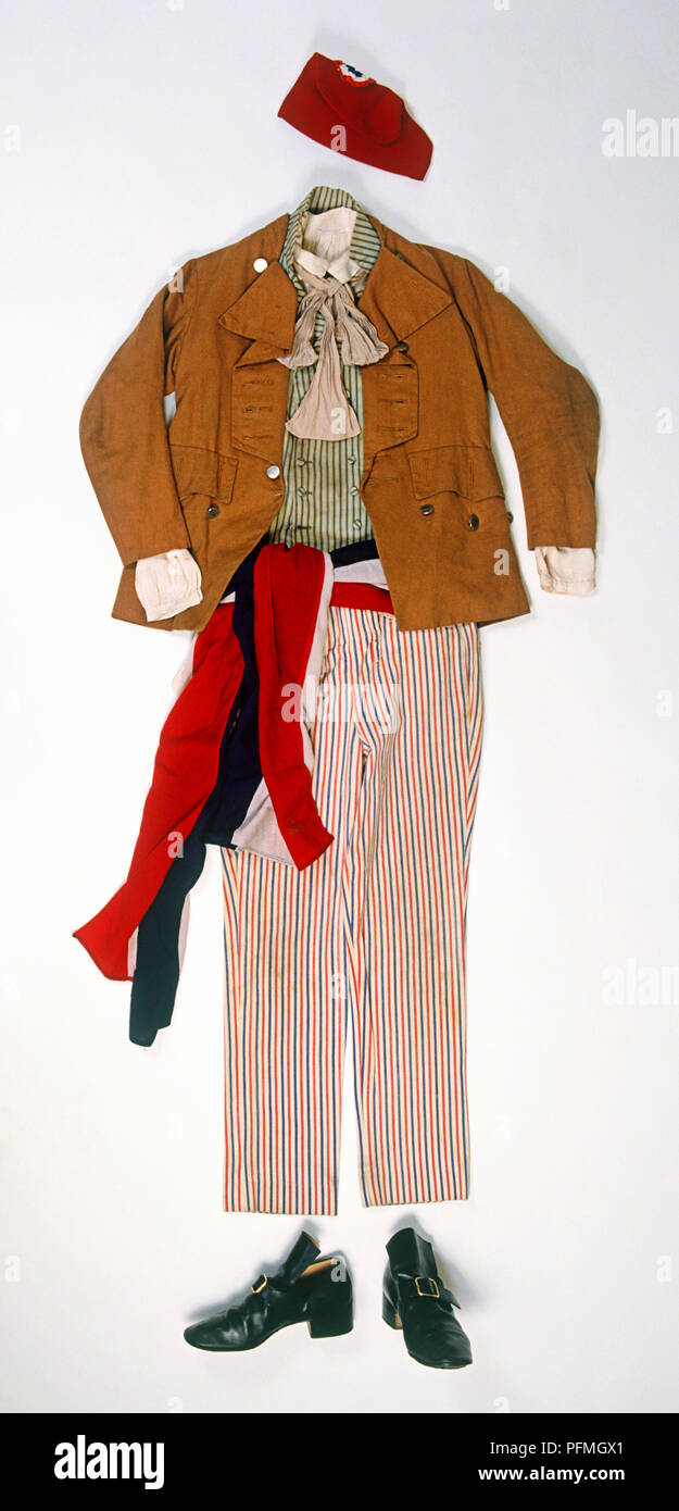 Example of French Revolution era clothing of the Sans Culottes Stock Photo