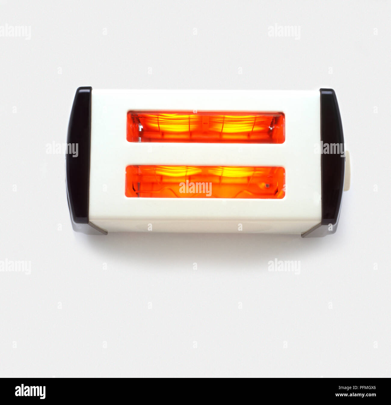 Heating elements in toaster, view from above Stock Photo Alamy