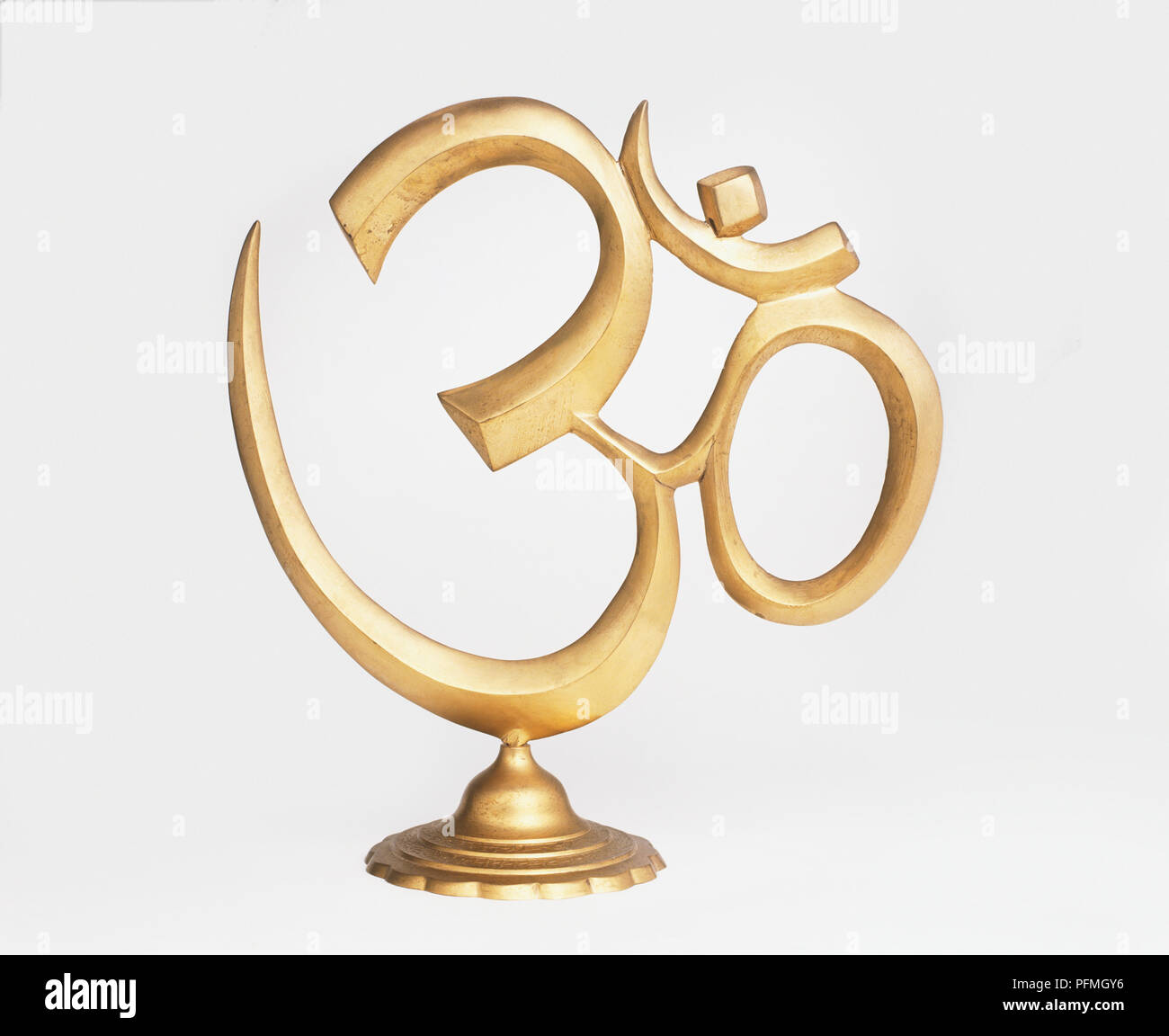 Om, sacred syllable in Hindu faith Stock Photo
